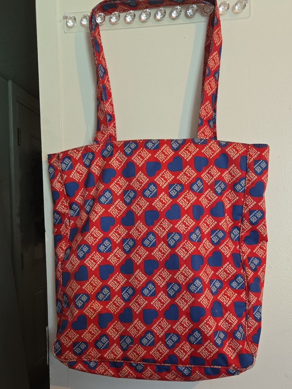 Harajuku Lovers Red & Blue Patterned Tote Bag